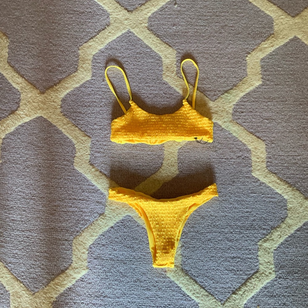 yellow bathing suit